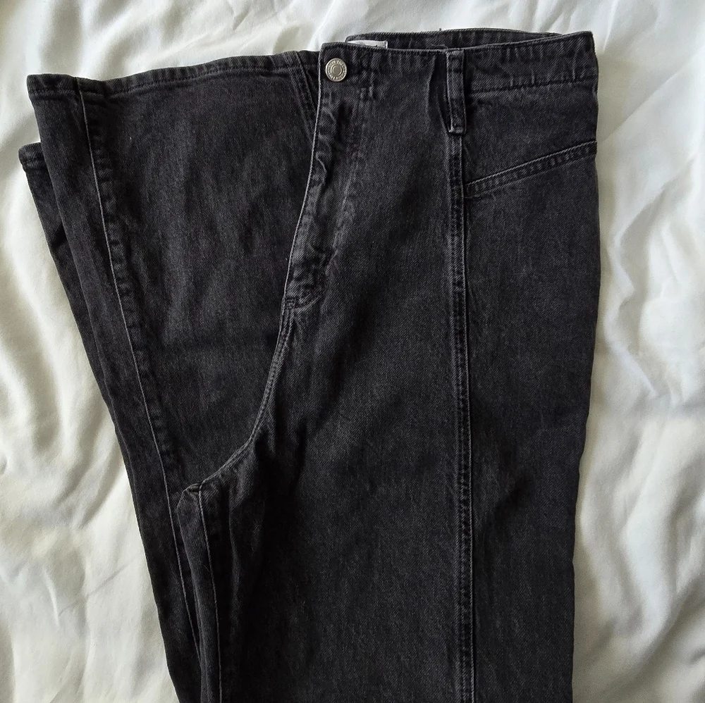 Free People We the Free Florence High Rise Flare Jeans Women 32 Denim Wide Leg - Picture 14 of 16